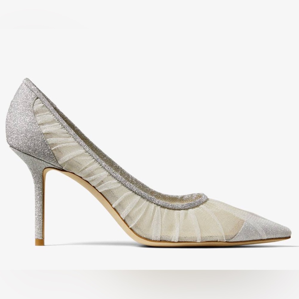 Elegant Silver Glitter Women's Pumps